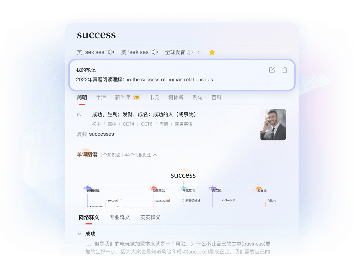 词汇查阅与图谱界面